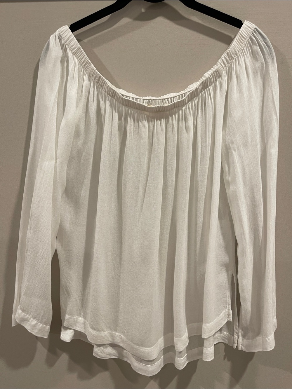 cloth & stone White Off-the-Shoulder Peasant Blouse